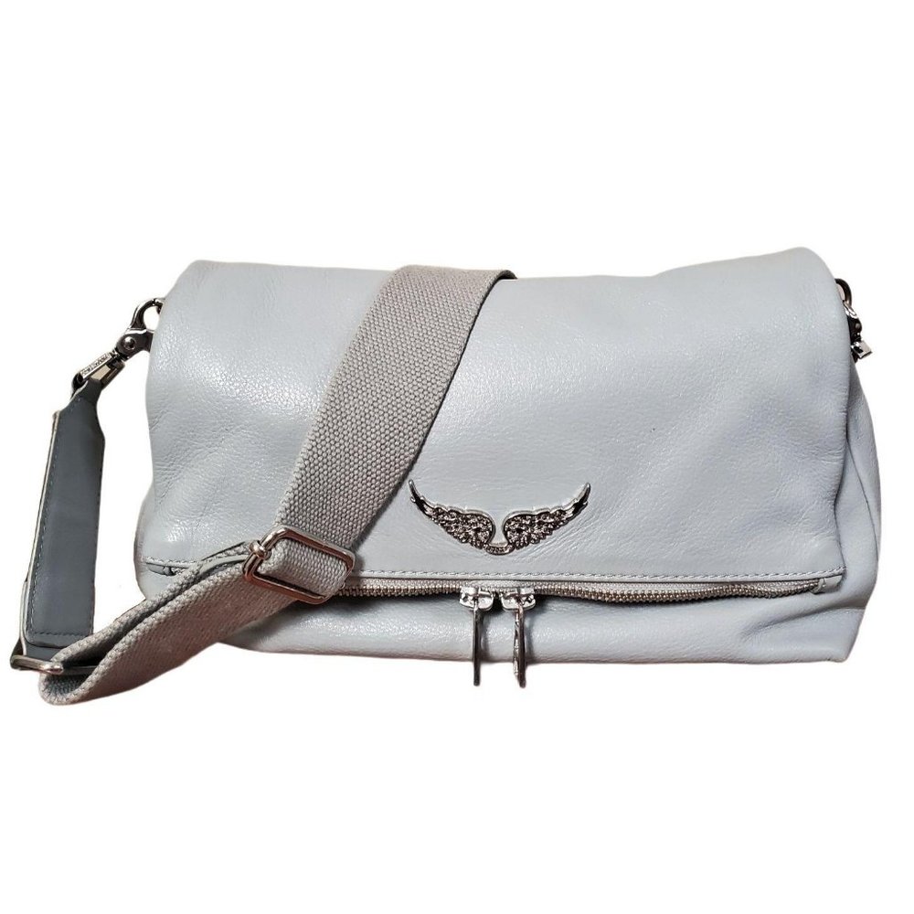 Zadig & Voltaire Rocky Bag Gray Leather Crossbody